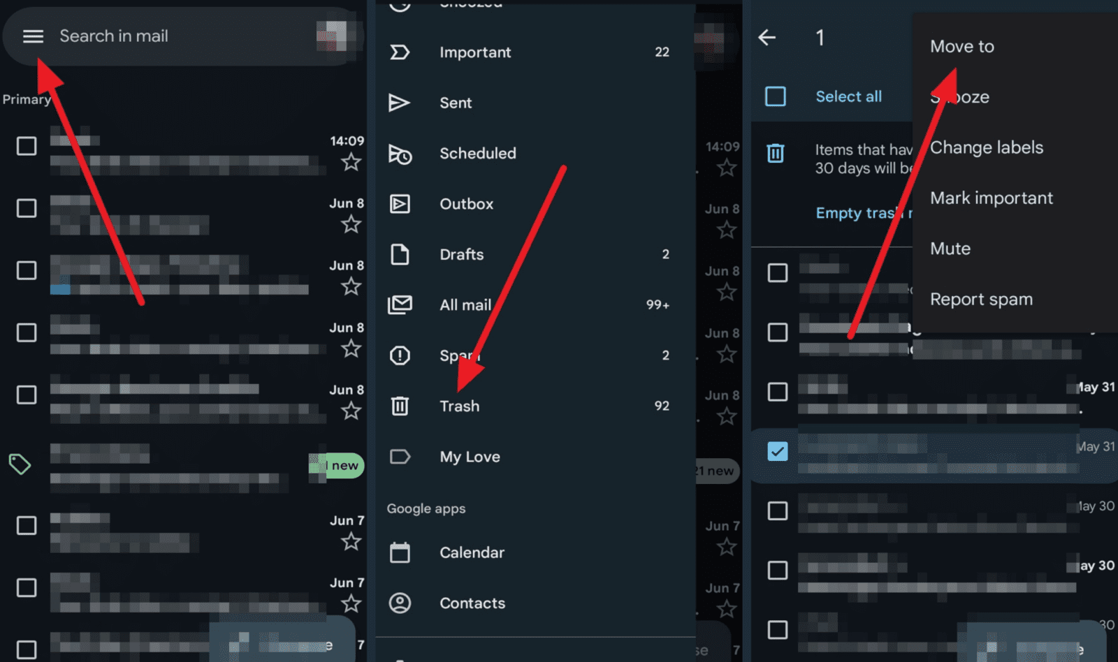 6 Steps to Restore Deleted Emails on Android: Move Messages from Trash to Inbox