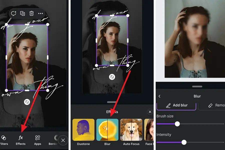 7 Steps to Blur Part of a Picture on Canva Mobile
