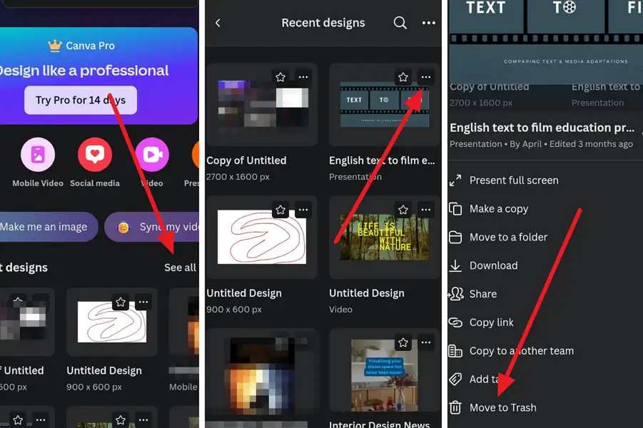 6 Steps to Delete Projects on Canva App on Android