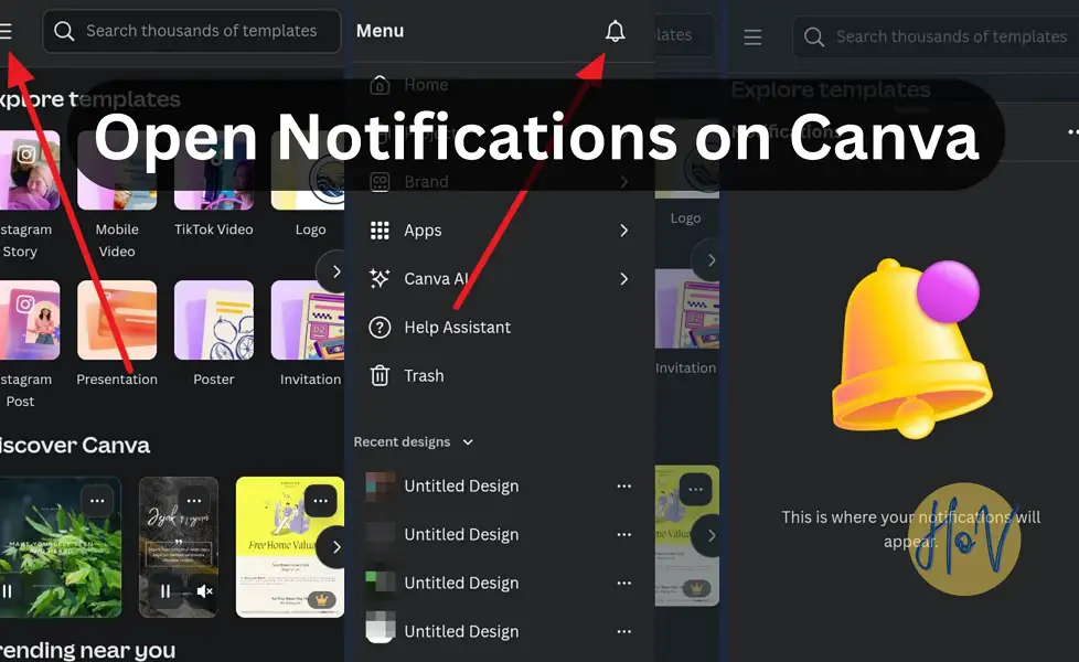10 Steps to Open Notifications on Canva Android