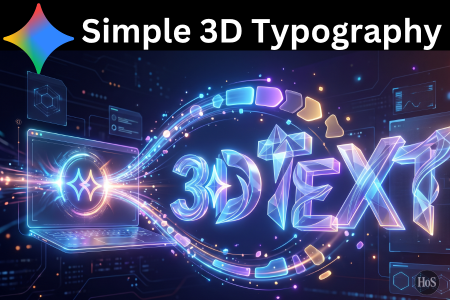 10 Steps To Make Simple Clean 3D Text With Gemini AI